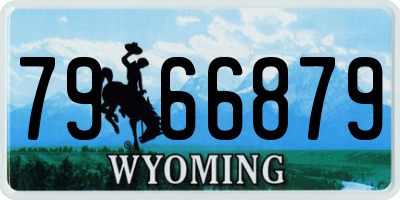 WY license plate 7966879