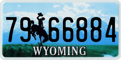WY license plate 7966884