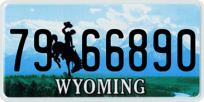 WY license plate 7966890