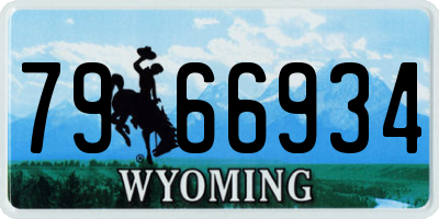 WY license plate 7966934