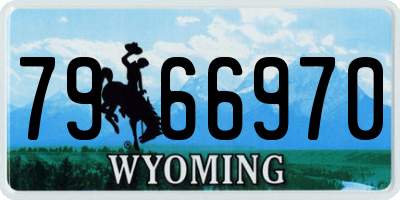 WY license plate 7966970