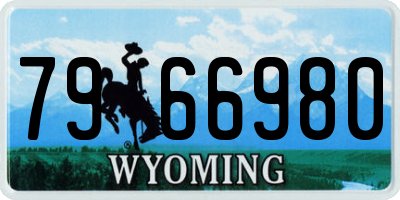 WY license plate 7966980