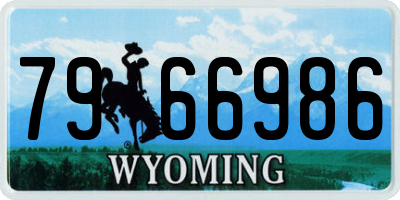 WY license plate 7966986