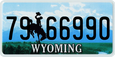 WY license plate 7966990