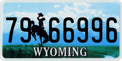 WY license plate 7966996
