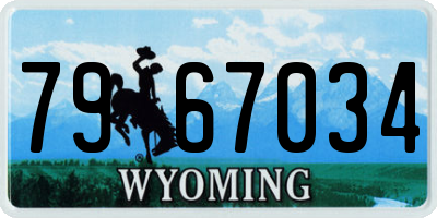 WY license plate 7967034