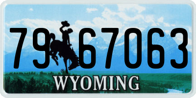 WY license plate 7967063