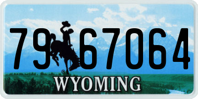 WY license plate 7967064