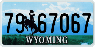 WY license plate 7967067