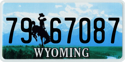 WY license plate 7967087