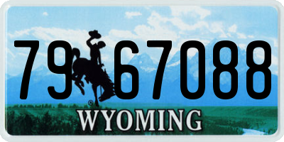 WY license plate 7967088