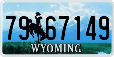 WY license plate 7967149