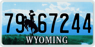 WY license plate 7967244