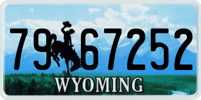 WY license plate 7967252