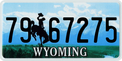 WY license plate 7967275