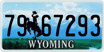WY license plate 7967293