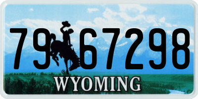 WY license plate 7967298