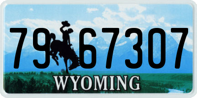 WY license plate 7967307