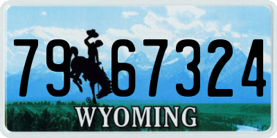 WY license plate 7967324