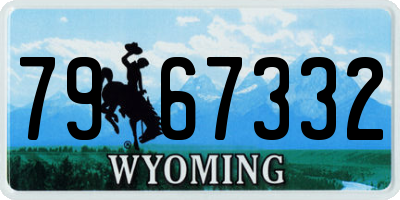 WY license plate 7967332