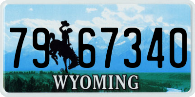 WY license plate 7967340