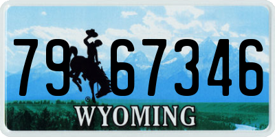WY license plate 7967346