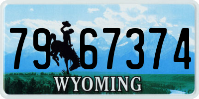 WY license plate 7967374