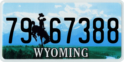 WY license plate 7967388
