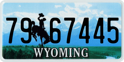 WY license plate 7967445