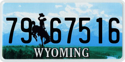 WY license plate 7967516