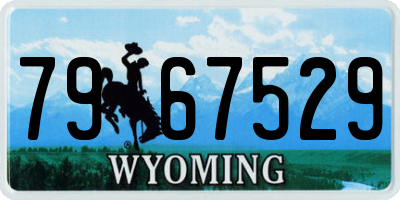WY license plate 7967529