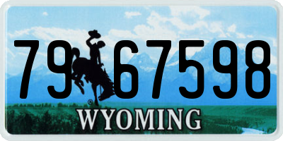 WY license plate 7967598