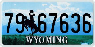 WY license plate 7967636