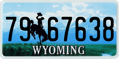 WY license plate 7967638