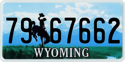 WY license plate 7967662