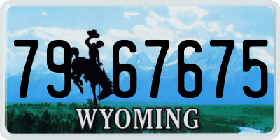 WY license plate 7967675