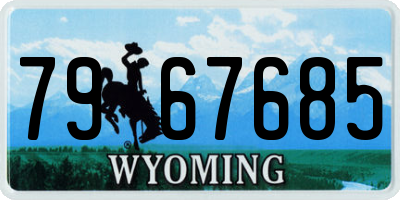 WY license plate 7967685