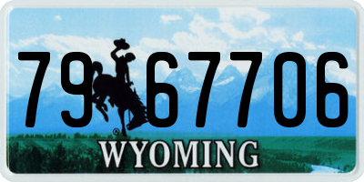 WY license plate 7967706