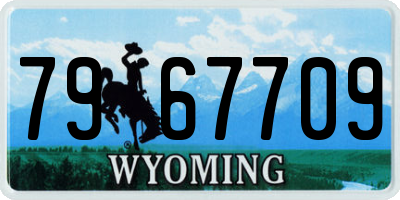 WY license plate 7967709