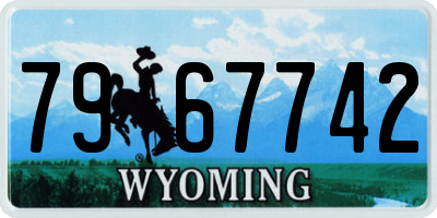 WY license plate 7967742