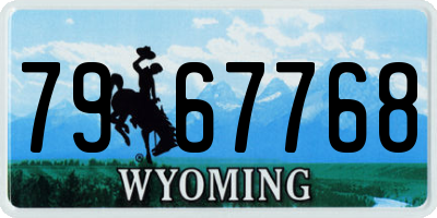 WY license plate 7967768