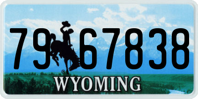 WY license plate 7967838