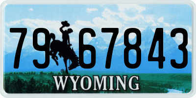 WY license plate 7967843