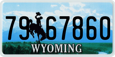WY license plate 7967860