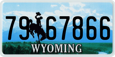 WY license plate 7967866