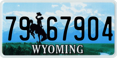 WY license plate 7967904