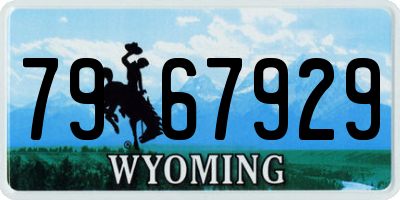 WY license plate 7967929