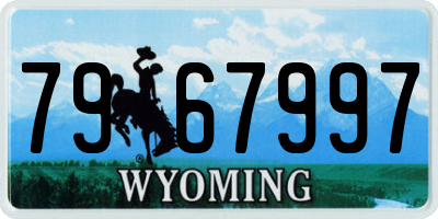 WY license plate 7967997