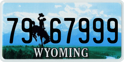 WY license plate 7967999