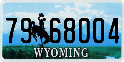 WY license plate 7968004